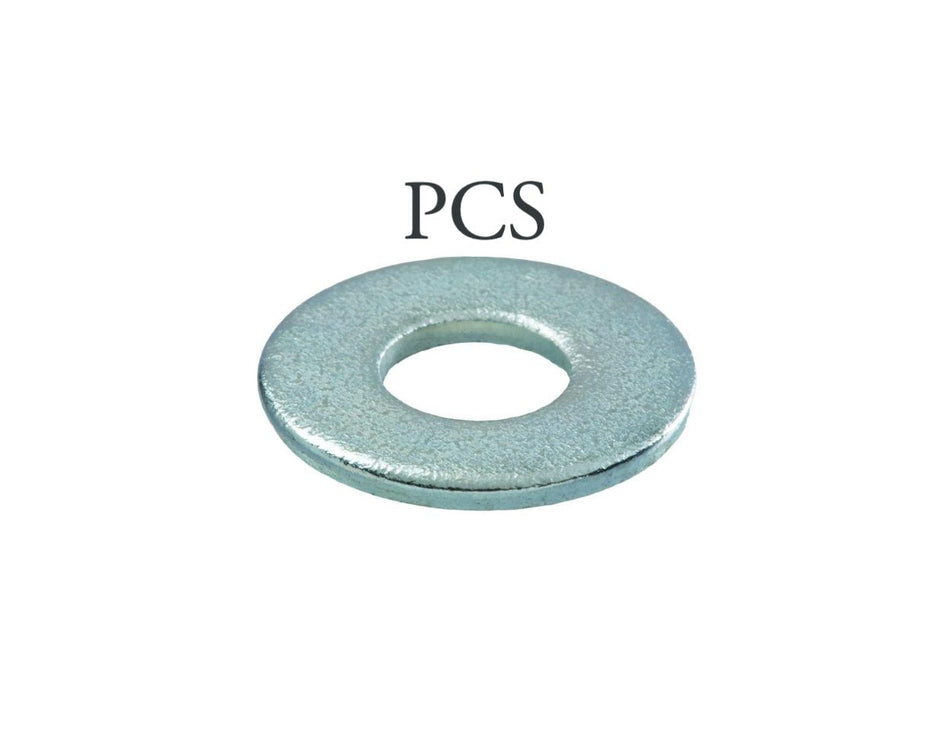 Branded Warn zinc-plated flat washer