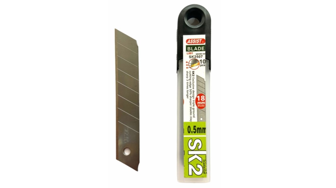 ASSIST Utility knife blade refill pack with 0.5mm SK2 blades