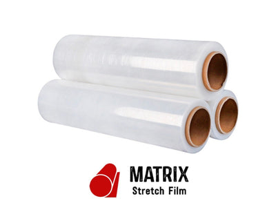 Three rolls of Matrix PE stretch film